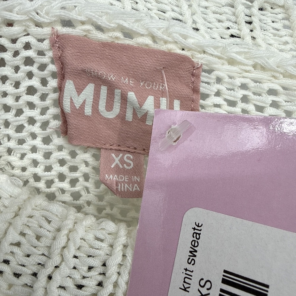 NEW Show Me Your Mumu Women's Fisherman Cream Knit Pullover‎ Sweater Stretch XS - Picture 3 of 6